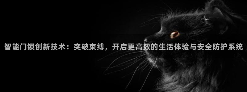 金年会手机网页登录：智能门锁创新技术：突破束缚，开启更高效的