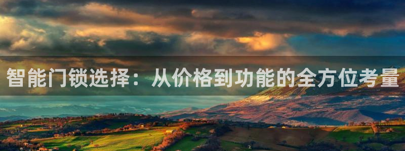 年会金：智能门锁选择：从价格到功能的全方位考量