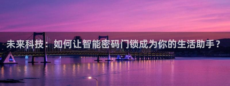 金靖年会：未来科技：如何让智能密码门锁成为你的生活助手？