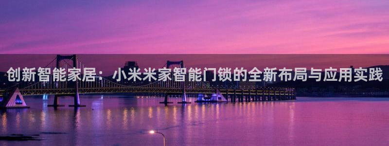 金年会电子游戏app：创新智能家居：小米米家智能门锁的全新布