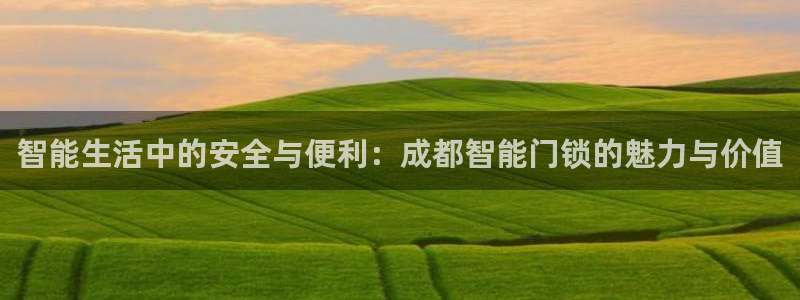 金年会娱乐app：智能生活中的安全与便利：成都智能门锁的魅力