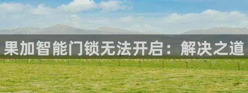 金年会下载官方：果加智能门锁无法开启：解决之道