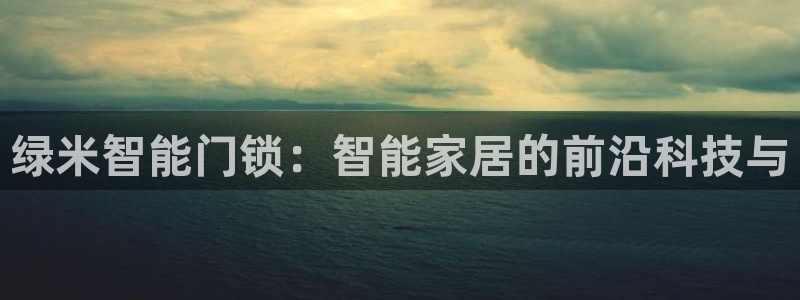 金诺利年会：绿米智能门锁：智能家居的前沿科技与