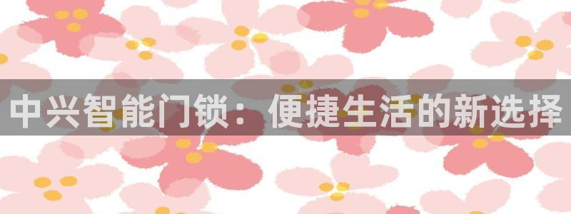 金年会体育在线入口：中兴智能门锁：便捷生活的新选择
