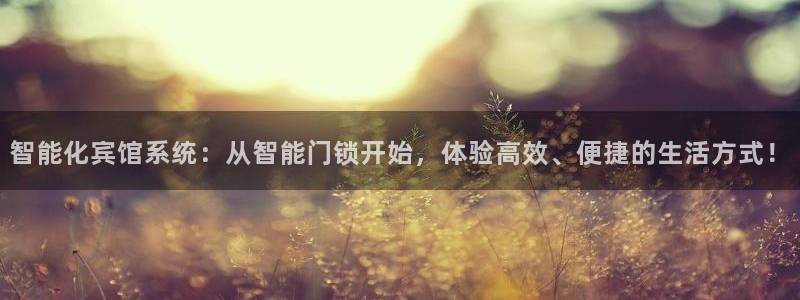 金年会体育平台入口：智能化宾馆系统：从智能门锁开始，体验高效