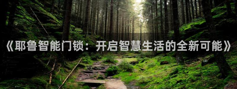 金年会官网登入：《耶鲁智能门锁：开启智慧生活的全新可能》