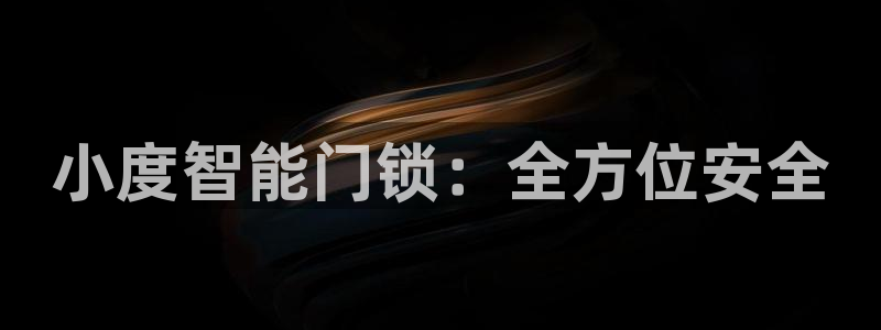 金年会 1080P：小度智能门锁：全方位安全